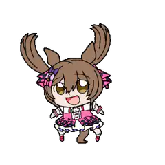 Chibi anime girl dancing