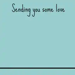 Penguin sending love in a box