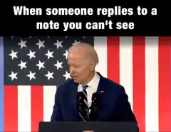 Joe Biden confused by unread note