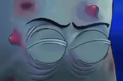 Squidward's eyes pop out