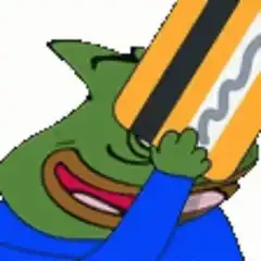 Pepe holding credit card