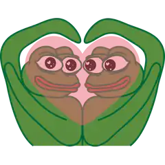 Pepe Frog Heart Hands