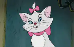 Marie from Aristocats looking annoyed