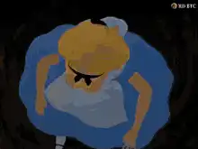 Alice falling down the rabbit hole