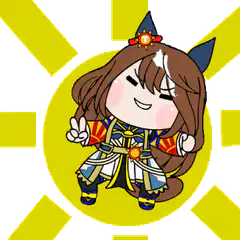 Chibi horse girl posing with peace sign