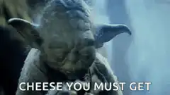 Yoda says cheese you must get