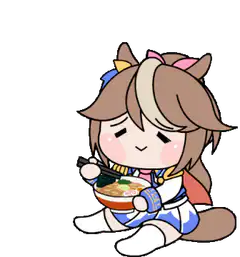 Horse Girl Eating Ramen