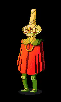 pixel art character with antenna