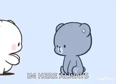 Cute bears hugging with text