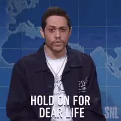 Pete Davidson Hold On For Dear Life