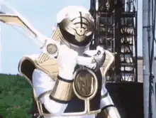 White Ranger performs martial arts moves