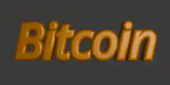 3D Bitcoin text rotating