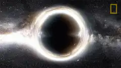 Black hole gravitational lensing animation