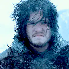 Jon Snow shivering in the cold
