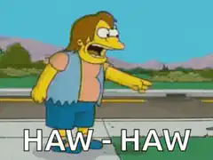 Homer Simpson laughing pointing HAW-HAW