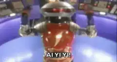 Robot saying AI YI YI
