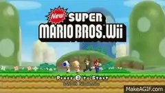 New Super Mario Bros Wii title screen