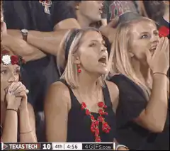 Texas Tech fan reacts to game