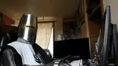Knight typing on computer