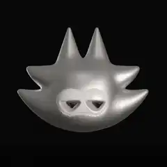 Silver spiky character rotating