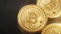 Golden Bitcoin Coins
