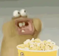 Popcorn eating monster