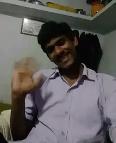 Man waving hand and smiling