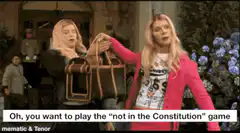 Blonde woman grabs another woman's purse