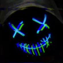 Glowing X Eyes Stitched Smile Mask