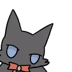 Black cat zooms in