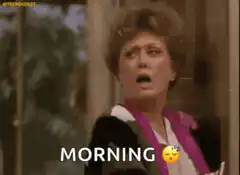 Woman looking tired in the morning
