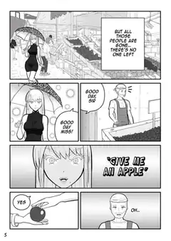 Woman buys apple from vendor