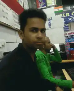 Man and boy in shop