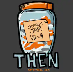 Savings jar then and now stack sats
