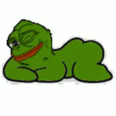 Pepe the Frog lying down smirking