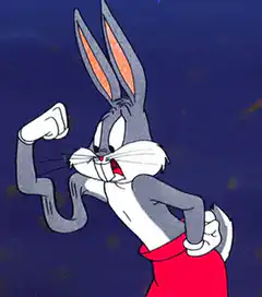 Bugs Bunny flexing