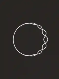 Rotating white line circle