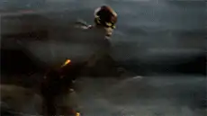 The Flash running with lightning