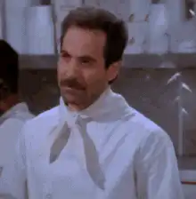 Jerry Seinfeld in a chef's outfit