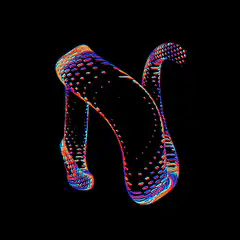 Colorful 3D ribbon morphing