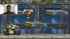 Metal Slug tank firing at bomb