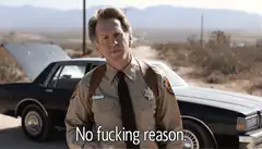 No fucking reason