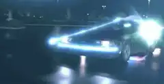 DeLorean time travel and Marty and Doc reaction
