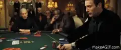 Charlie and Vesper at the poker table
