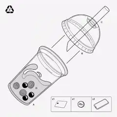 Bubble Tea Diagram Exploded View