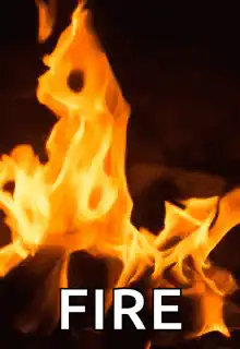 Close-up of burning fire