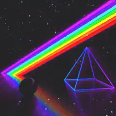 Pink Floyd prism rainbow animation