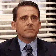 Michael Scott disappointed face