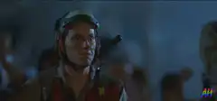Pilot adjusts helmet