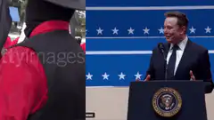 Elon Musk waving at Proud Boys